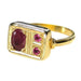 Evangelatos Ruby Mixed Stone Panel Ring Side View