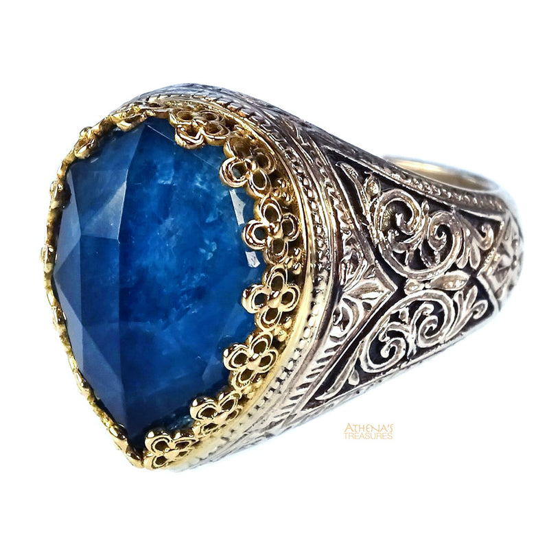 Pop Rocks Dakru Crown Ring - 18k Gold & Sterling Silver Ring - Cocktail Ring