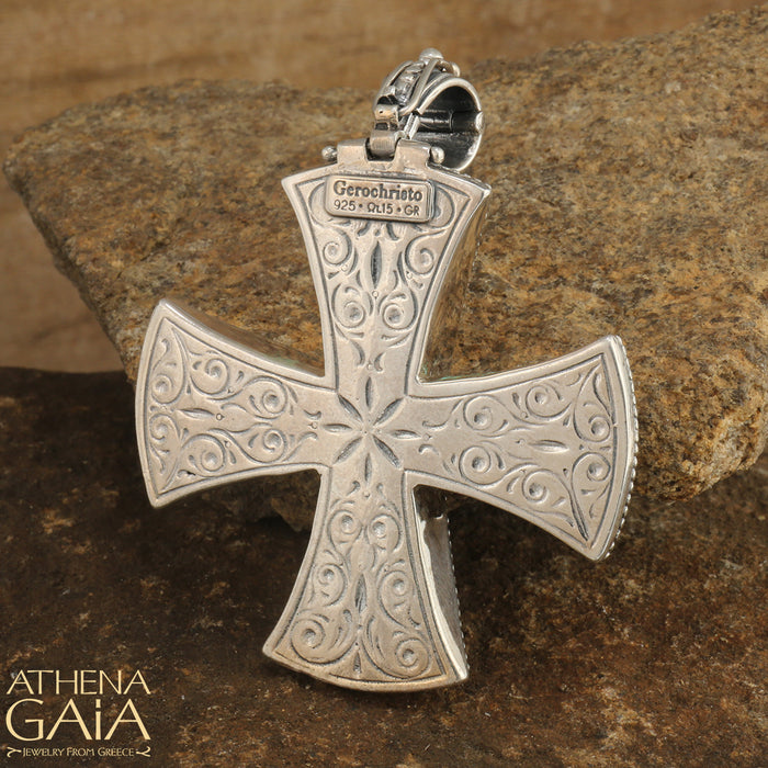 Gerochristo Silver Filigree Maltese Cross