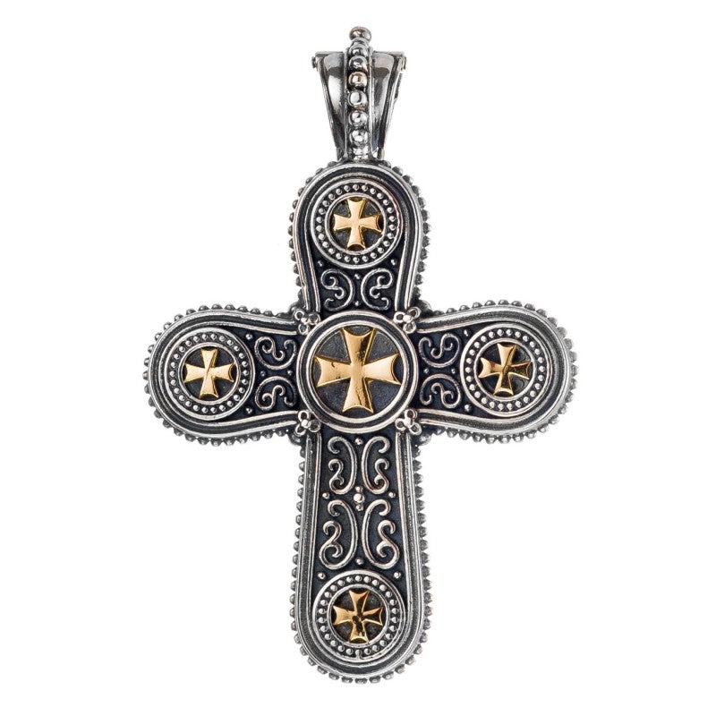 Five Cross Pomme Cross - Sterling Silver - Cross Necklace