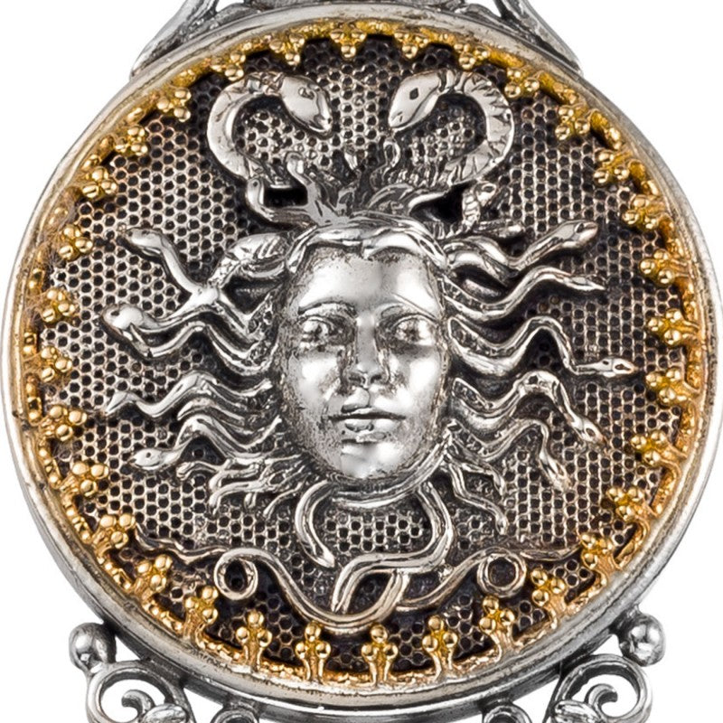 Medusa Pendant - 18k Gold & Sterling Silver Pendant