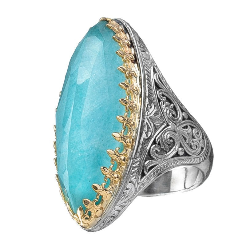 Pop Rocks Soiree Ring - 18k Gold & Sterling Sliver Ring - Cocktail Ring