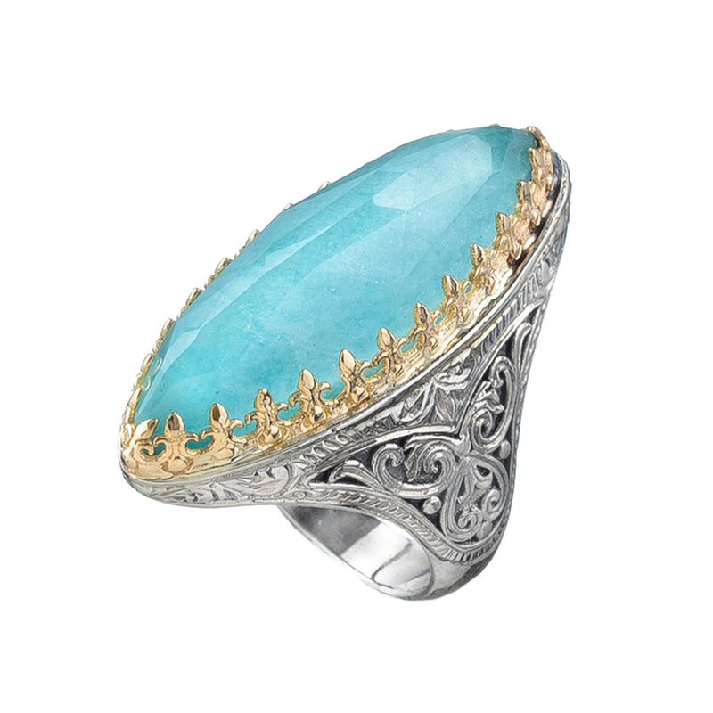 Pop Rocks Soiree Ring - 18k Gold & Sterling Sliver Ring - Cocktail Ring