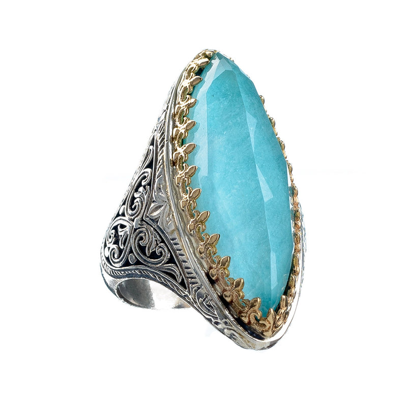 Pop Rocks Soiree Ring - 18k Gold & Sterling Sliver Ring - Cocktail Ring