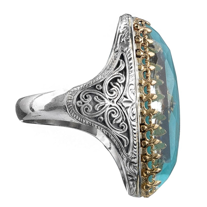 Pop Rocks Soiree Ring - 18k Gold & Sterling Sliver Ring - Cocktail Ring