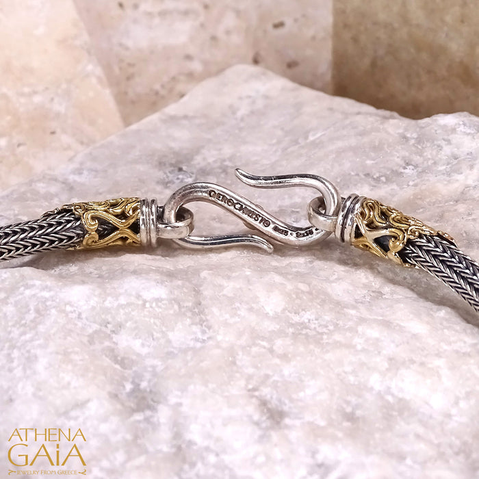 Thin Gold Collar Strap Bracelet