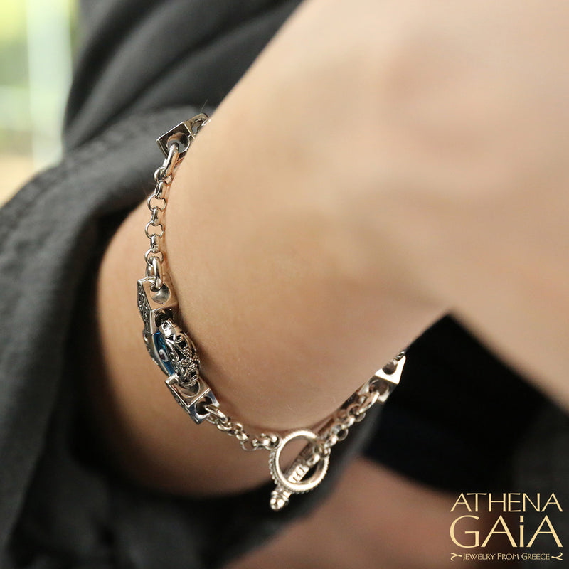 Triple Zelda Bracelet - Sterling Silver - Evil Eye Bracelet