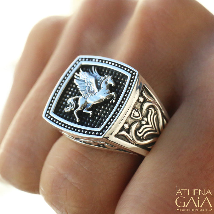 Pegasus Signet Ring