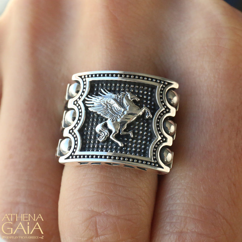 Hinged Triple Bar Ring - Sterling Silver Ring - Club Ring