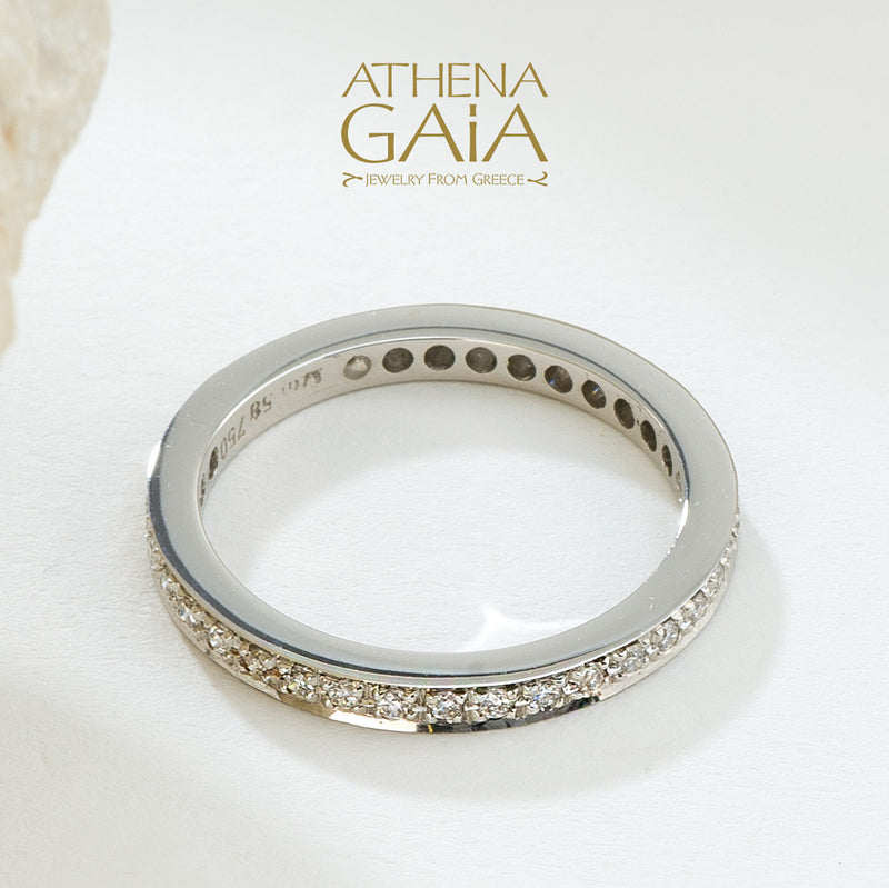 Classic Diamond Band Ring - 18k Gold Ring - Stackable Ring