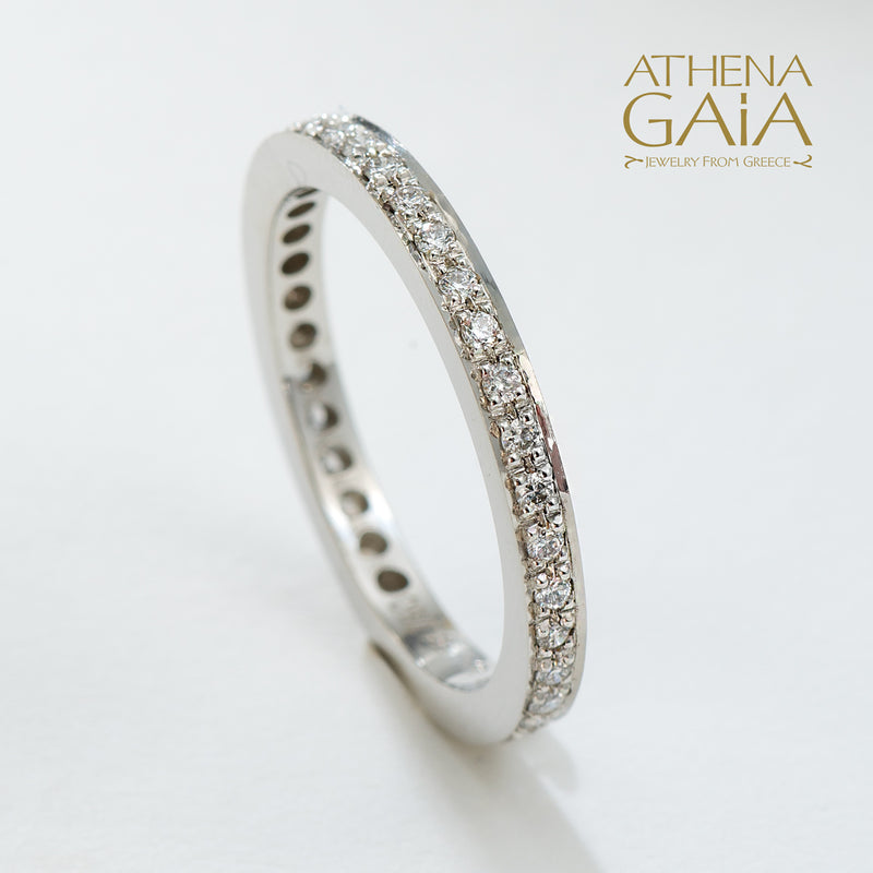 Classic Diamond Band Ring - 18k Gold Ring - Stackable Ring