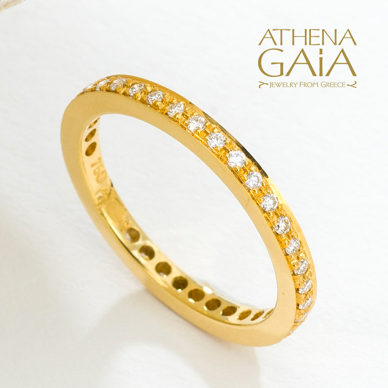 Greek-jewelry promise ring in 18k gold