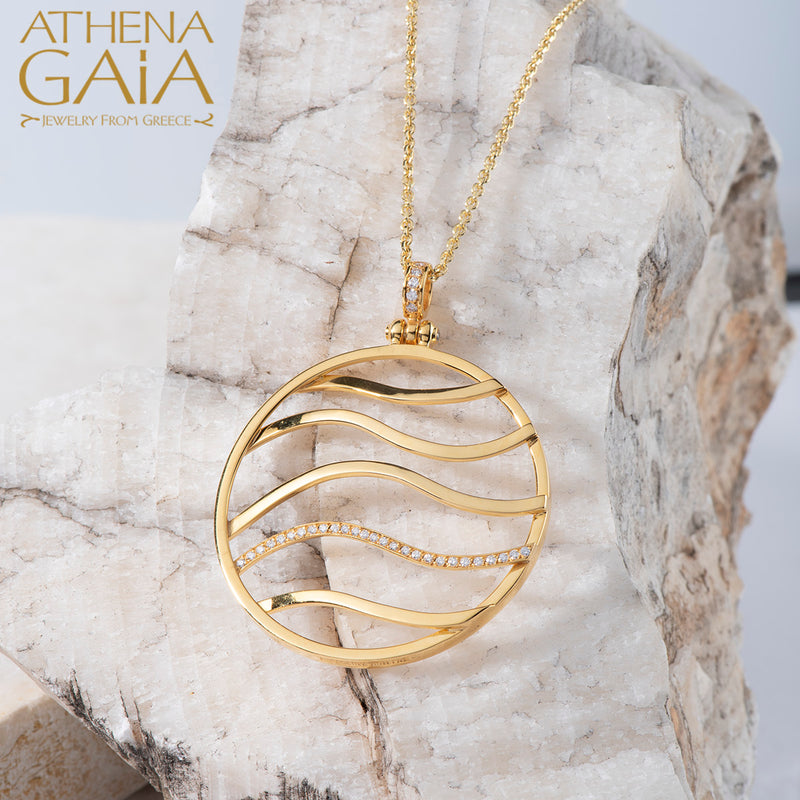 Four Seasons Summer Pendant Necklace - 18k Gold Necklace