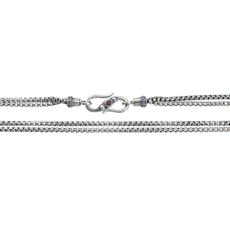 Double Silver Box Venetian Chain
