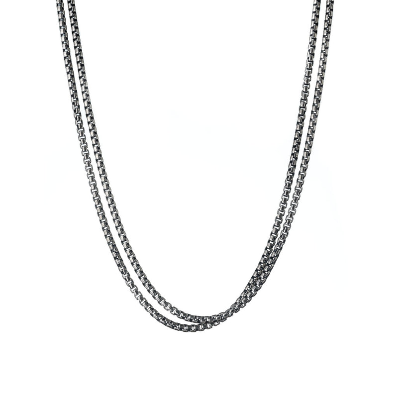 Double Silver Box Venetian Chain
