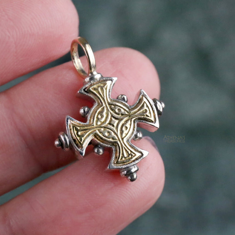 The Maltese Cross (Small)- 18k Gold & Sterling Silver - Cross Necklace