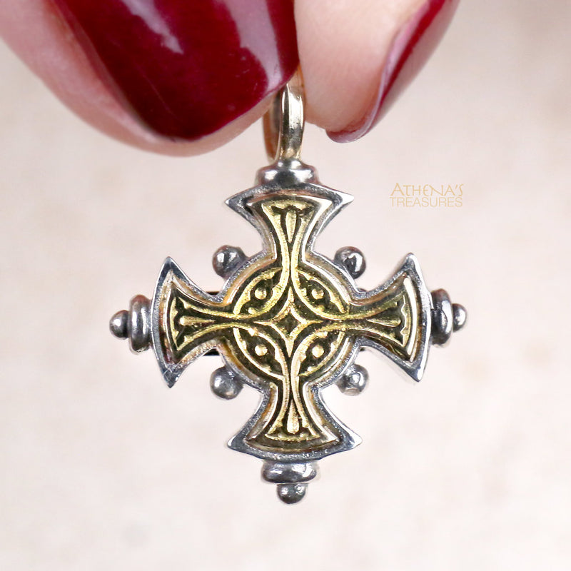 The Maltese Cross (Small)- 18k Gold & Sterling Silver - Cross Necklace