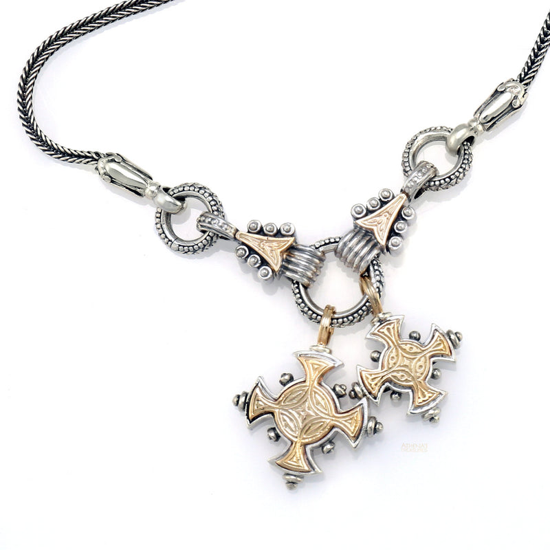 The Maltese Cross (Small)- 18k Gold & Sterling Silver - Cross Necklace