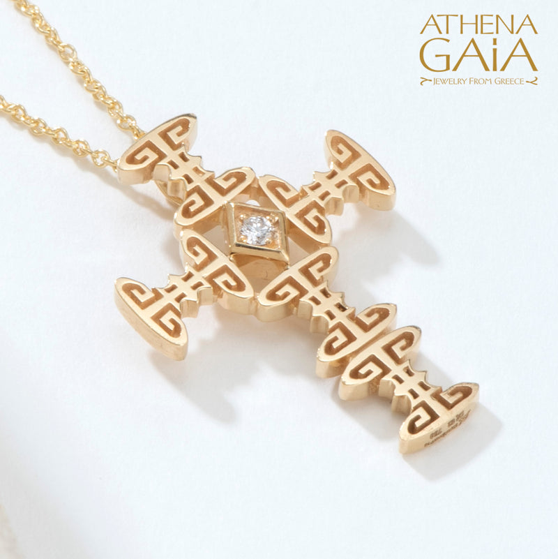 Thracian Cross - 18k Gold - Latin Cross