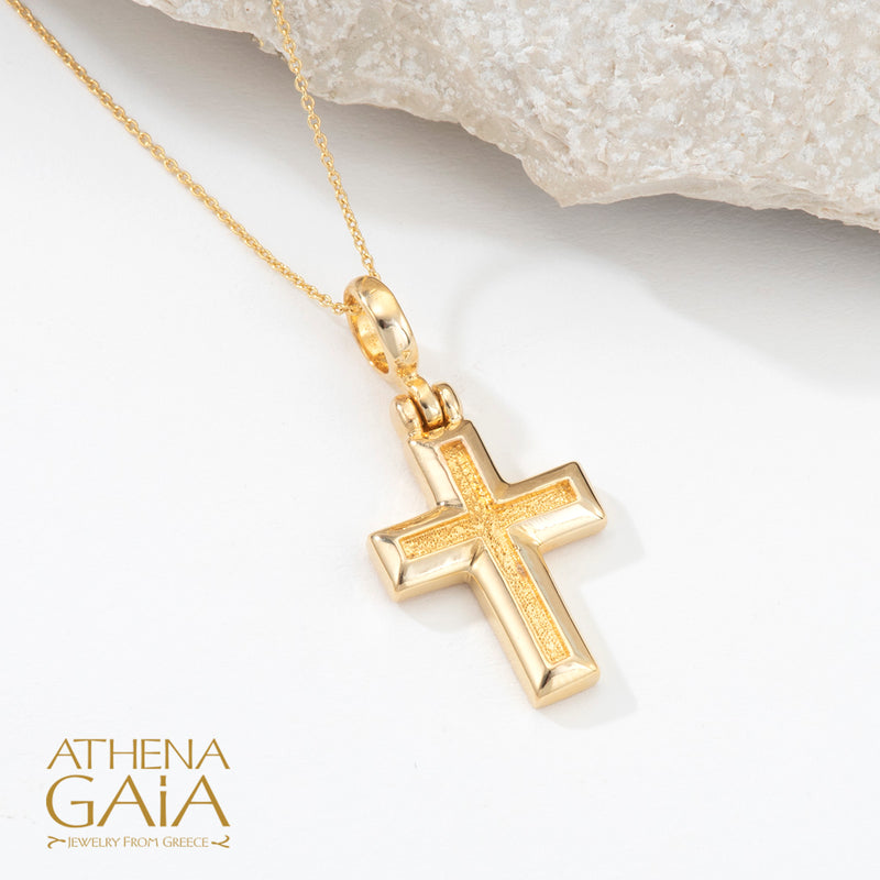 Shadow and Light Aegis Latin Cross (Small) - 18k Gold - Orthodox Cross