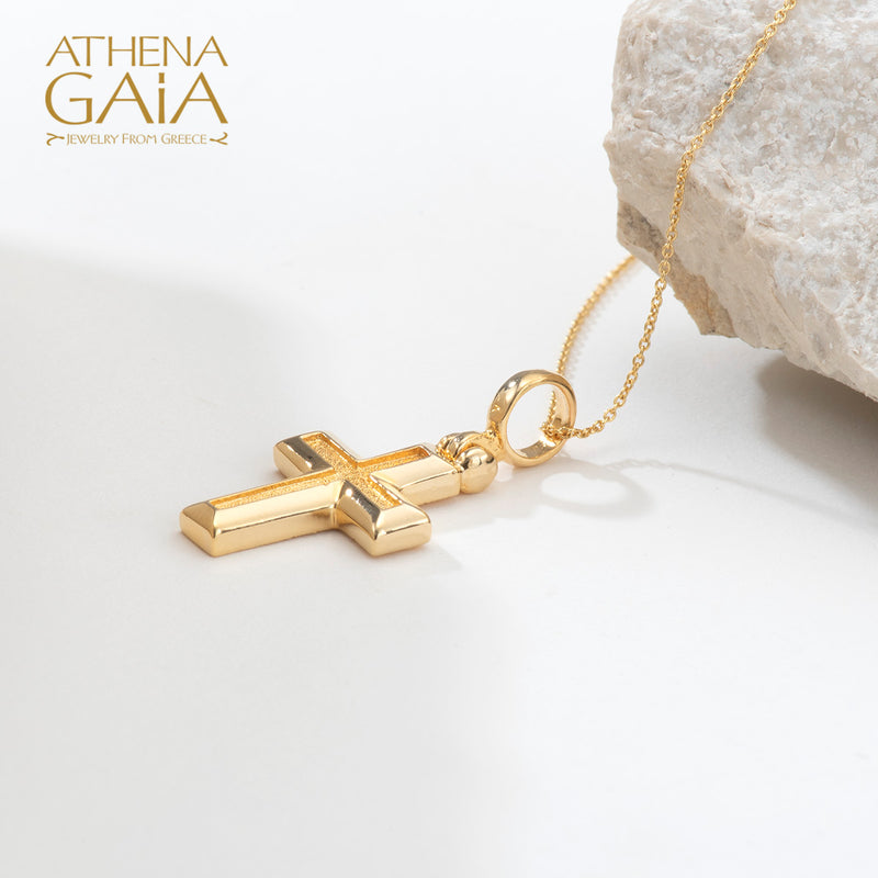 Shadow and Light Aegis Latin Cross (Small) - 18k Gold - Orthodox Cross