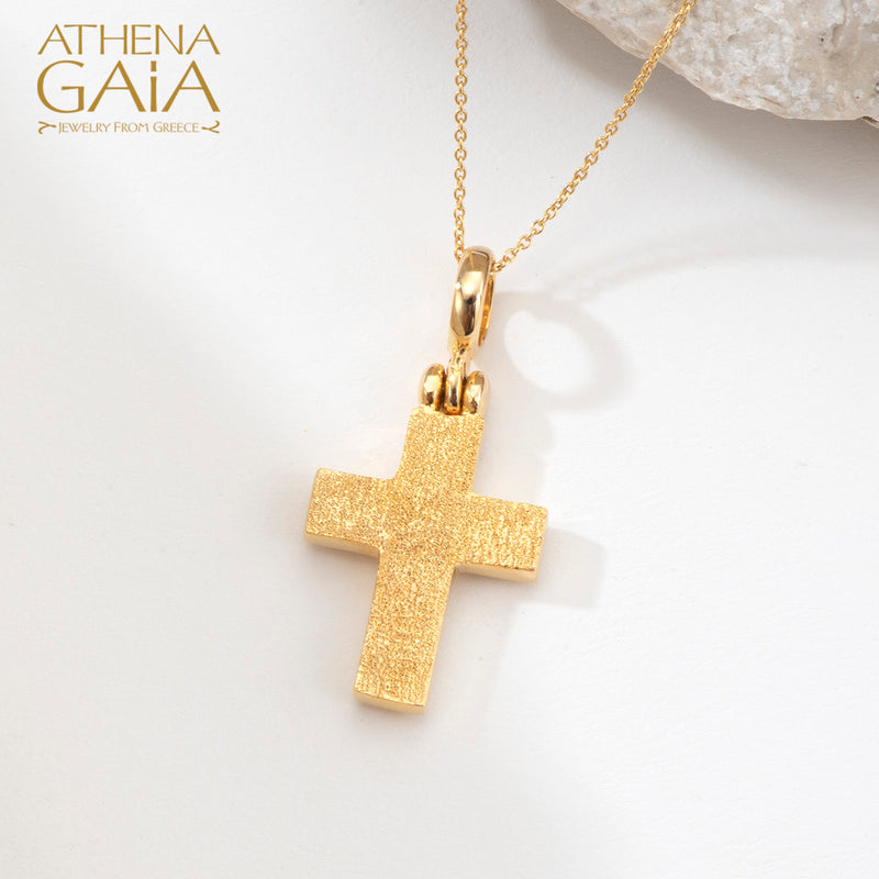 Shadow and Light Aegis Latin Cross (Small) - 18k Gold - Orthodox Cross