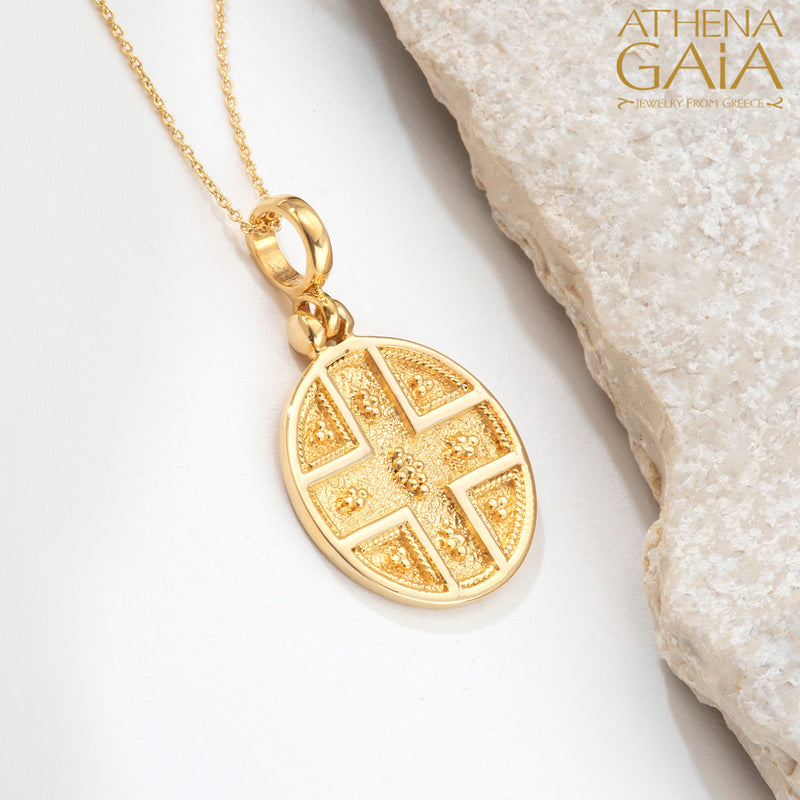 Circular Konstantinata - 18k Gold - Byzantine Embroidery Konstantinata