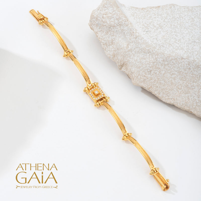 Shadow and Light Bracelet - 18k Gold Bracelet
