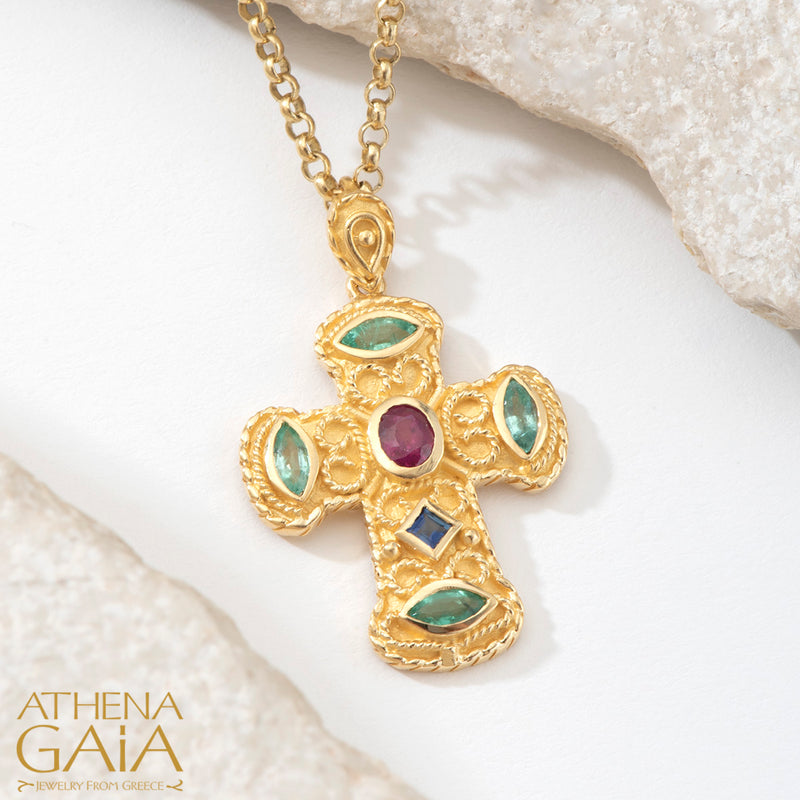 Byzantine Cross, Greek Jewelry