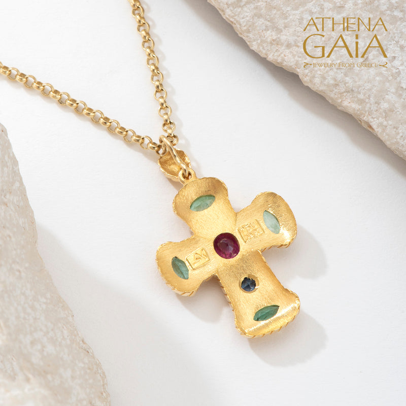 Regal Theodora Cross - 18k Gold - Pomme Byzantine Cross