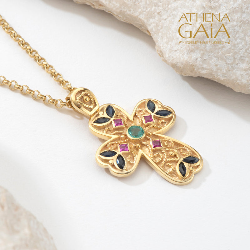 Regal Anastasius Cross - 18k Gold - Flared Byzantine Cross