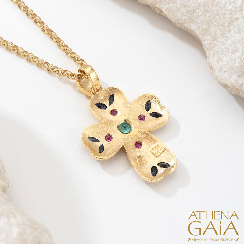 Regal Anastasius Cross - 18k Gold - Flared Byzantine Cross