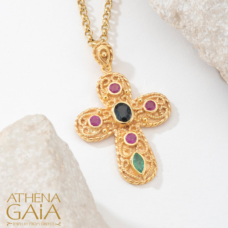 Byzantine Cross, Greek Jewelry