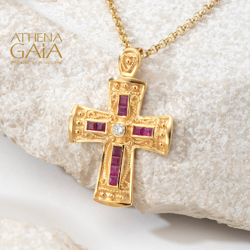 Imperial Eustathios Cross - 18k Gold - Latin Cross