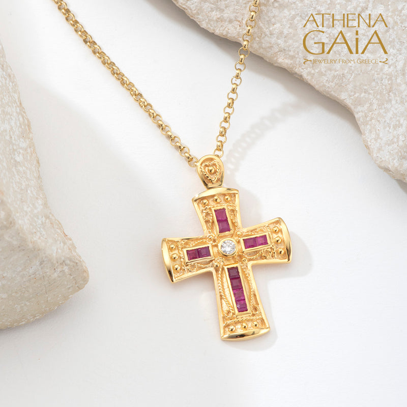 Imperial Eustathios Cross - 18k Gold - Latin Cross