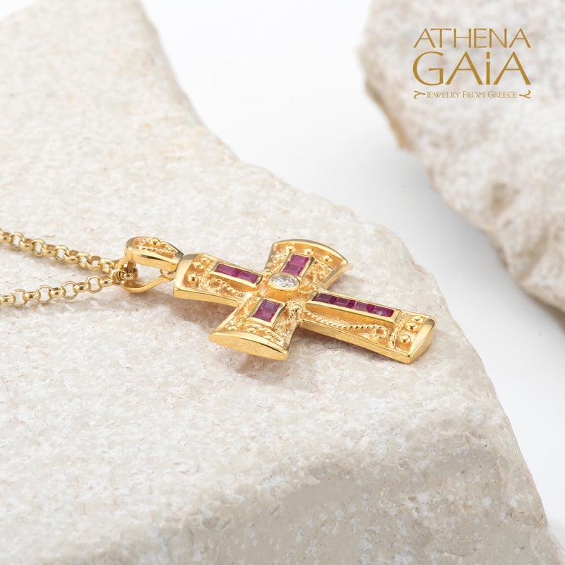 Imperial Eustathios Cross - 18k Gold - Latin Cross