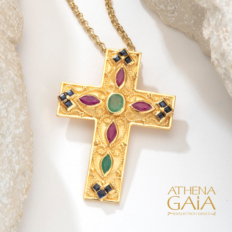 Imperial Asylaion Cross - 18k Gold - Latin Byzantine Cross
