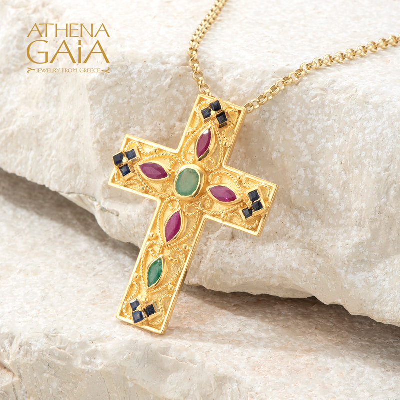 Imperial Asylaion Cross - 18k Gold - Latin Byzantine Cross
