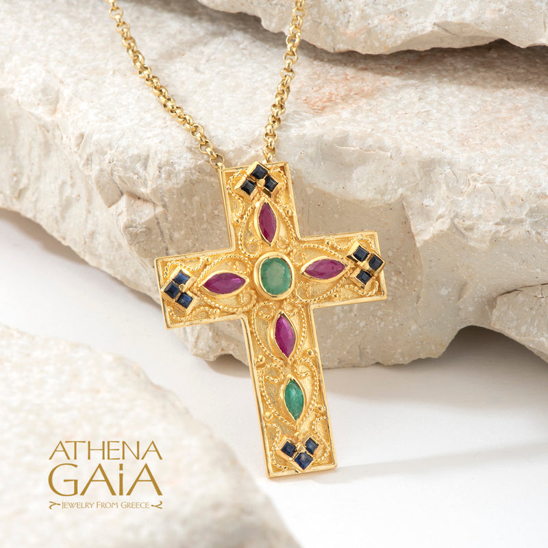 Imperial Asylaion Cross - 18k Gold - Latin Byzantine Cross