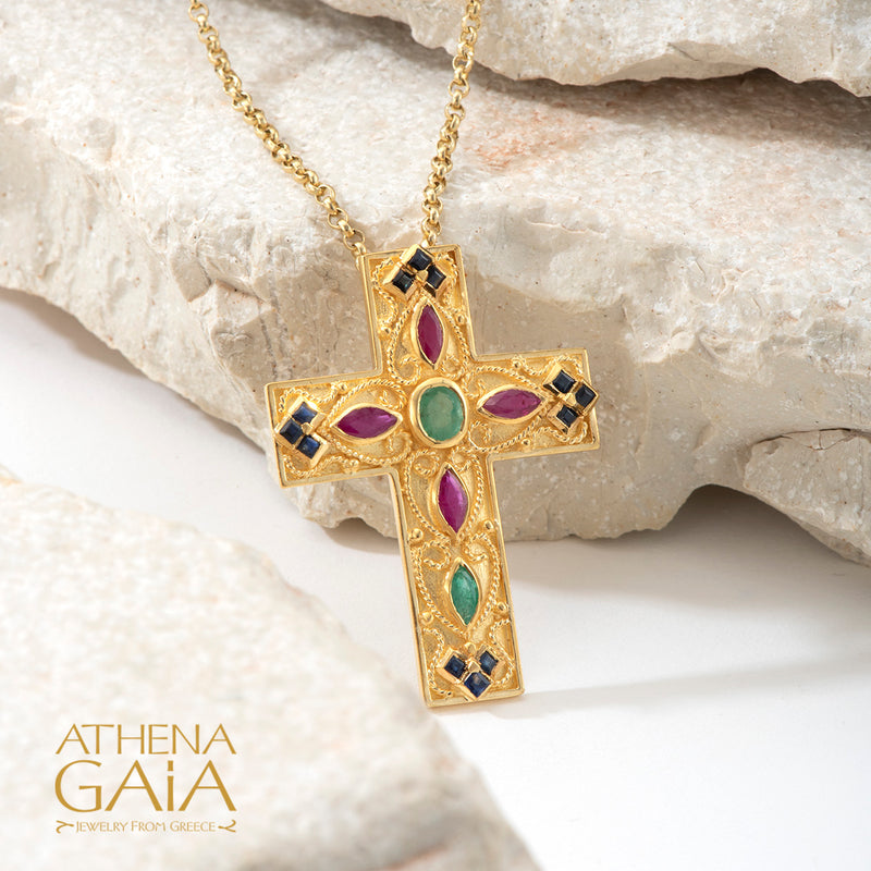 Imperial Asylaion Cross - 18k Gold - Latin Byzantine Cross