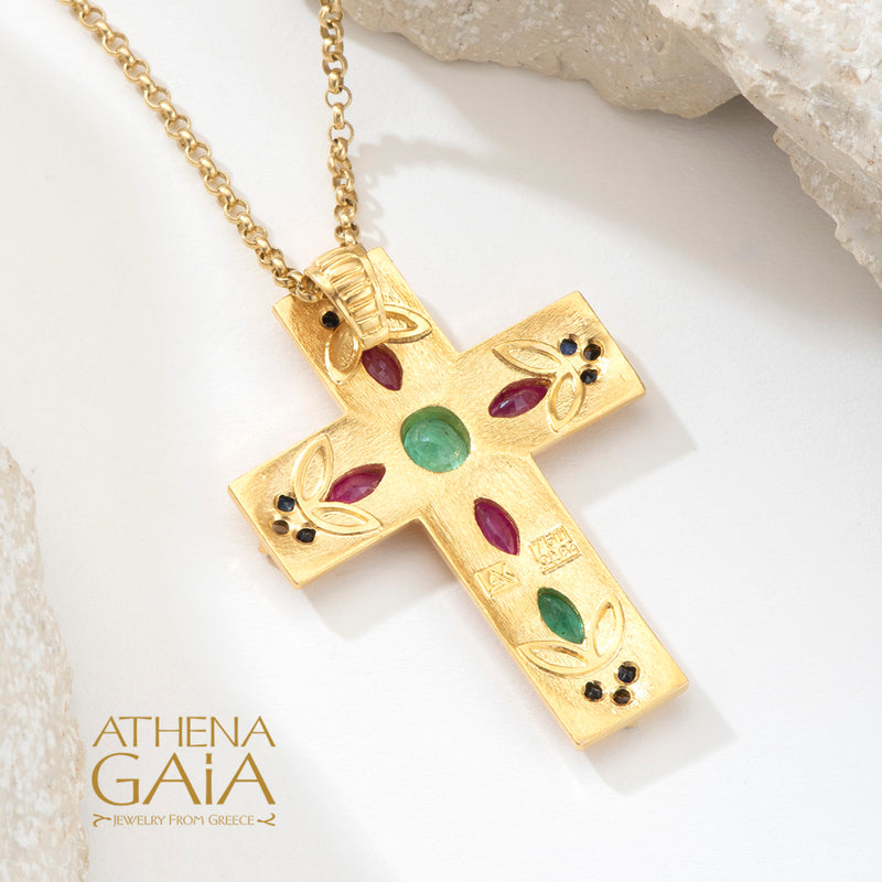 Imperial Asylaion Cross - 18k Gold - Latin Byzantine Cross