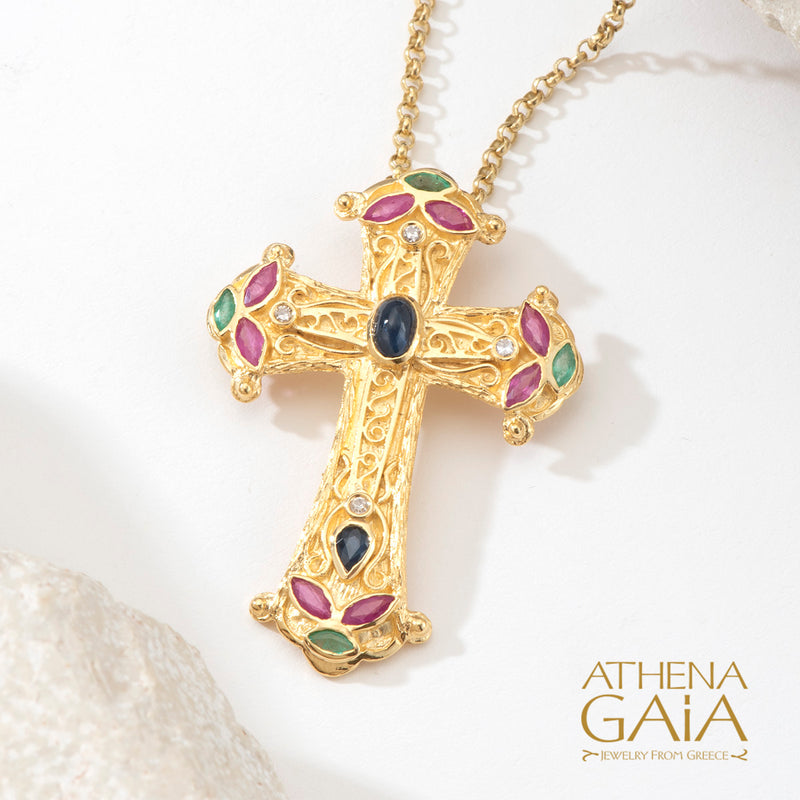 Regal Niketas Cross - 18k Gold - Flared Latin Cross