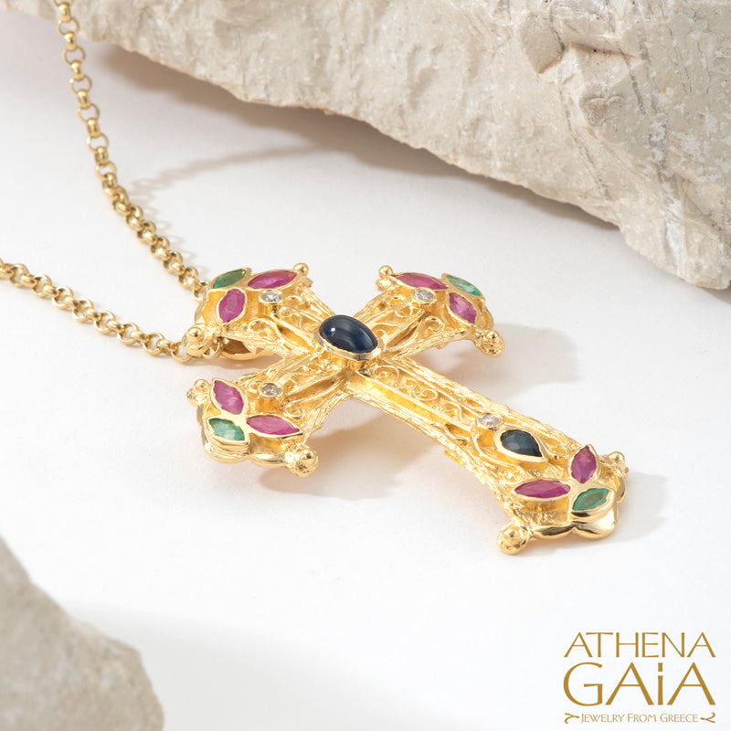 Regal Niketas Cross - 18k Gold - Flared Latin Cross