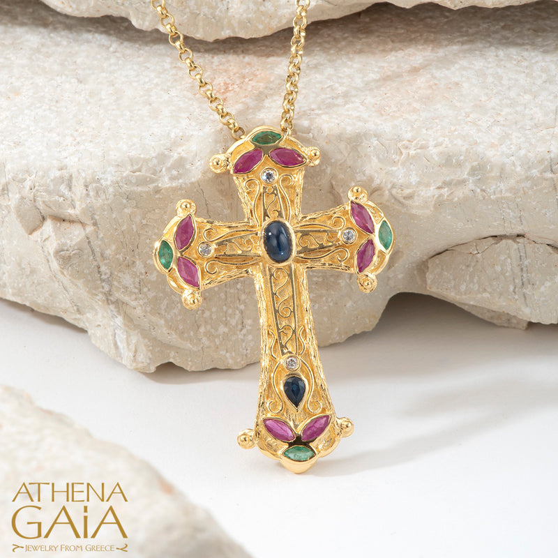 Regal Niketas Cross - 18k Gold - Flared Latin Cross