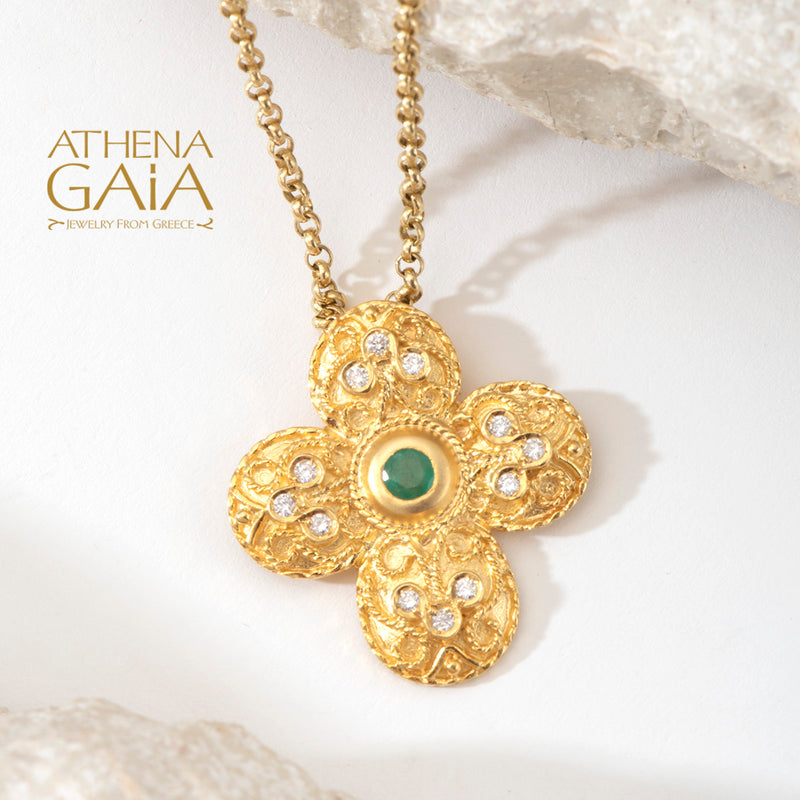 Regal Zoe Cross - 18k Gold - Greek Cross