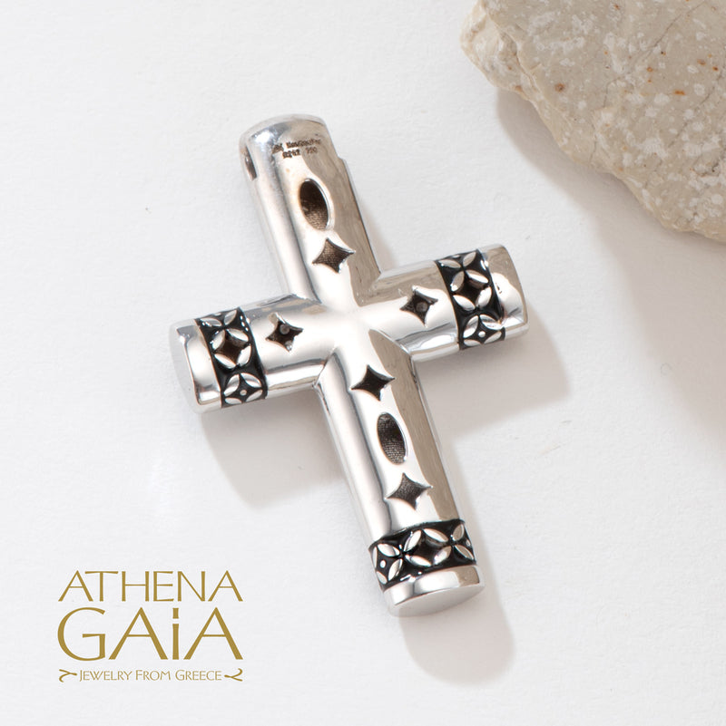 Diva Enamel Arm Cross - 18k Gold - Latin Cross