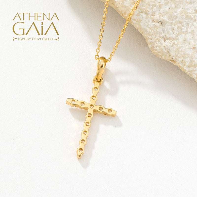 Dash Western Cross - 14k Gold - Latin Cross