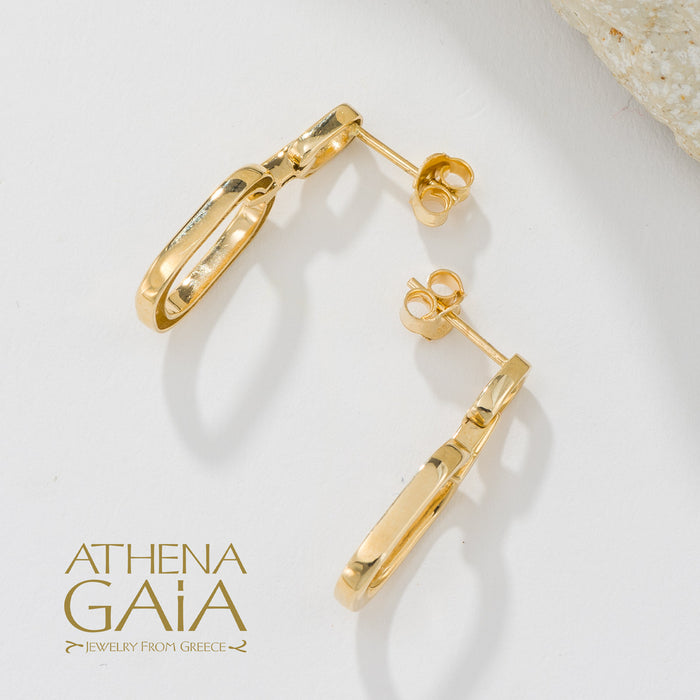 Al'Oro Double Rectangle Earrings