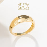 Greek-jewelry promise ring in 14k gold