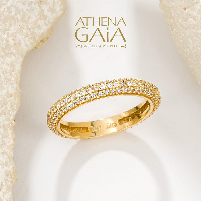 Al'Oro Full Pave Band Ring